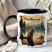 Coyote bei Sunrise Lake Reflection Tasse