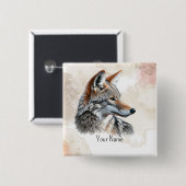 Coyote Country Cotattecore Rustikale Printwerbung Button (Vorne & Hinten)