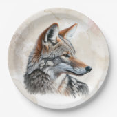 Coyote Country Cotattecore Rustikale Printwerbung Pappteller (Vorderseite)