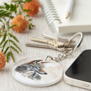 Coyote Country Cotattecore Rustikale Printwerbung Schlüsselanhänger