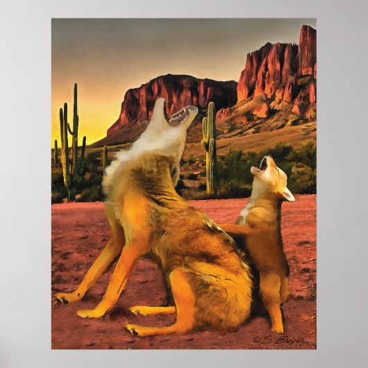 Coyote "Coyote Howling" Poster (Vorne)