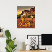 Coyote "Coyote Howling" Poster (Heimbüro)
