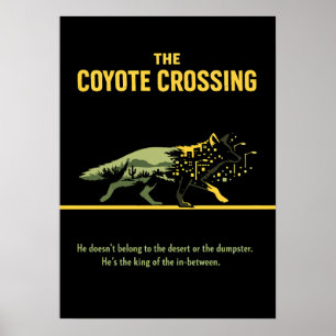 Coyote Crossing – Urbane Wüstenkunst Poster