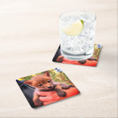 Coyote Cub Rechteckiger Pappuntersetzer (Vor Ort)