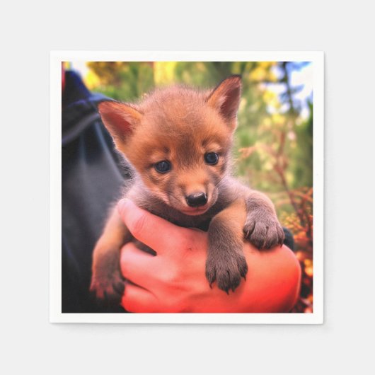 Coyote Cub Serviette (Vorderseite)