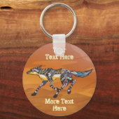 Coyote der Trickster-Schlüsselanhänger Schlüsselanhänger (Vorderseite)