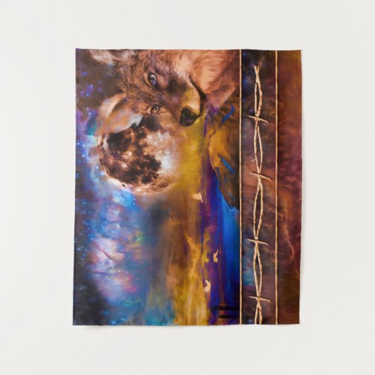 COYOTE FENNT MICH NICHT AN! WANDTEPPICH (Vorderseite)