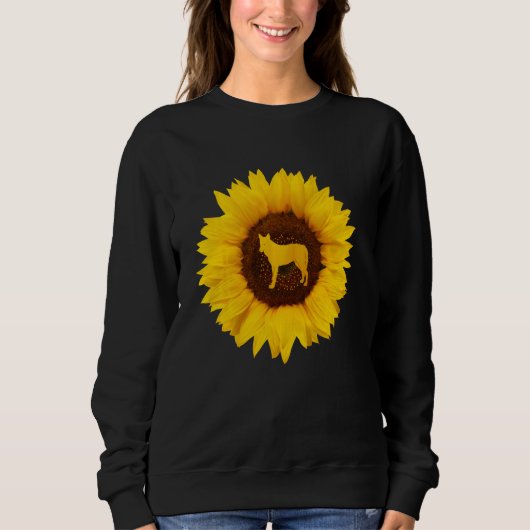 Coyote for Women Men Wolf Pup Canine Sonnenblume Sweatshirt (Vorderseite)