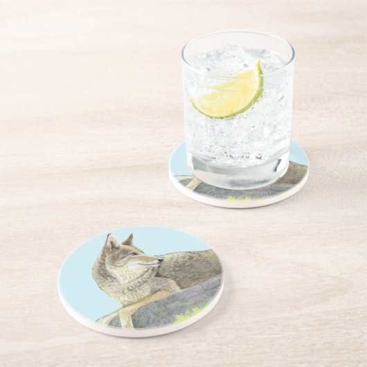 Coyote Getränkeuntersetzer (Seite)