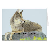 Coyote Greeting Card (Vorderseite (Horizontal))