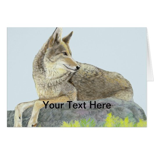 Coyote Greeting Card (Vorderseite (Horizontal))