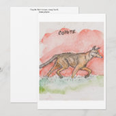 Coyote Greeting Card Feiertagskarte (Vorne/Hinten)