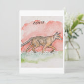 Coyote Greeting Card Feiertagskarte (Stehend Vorderseite)