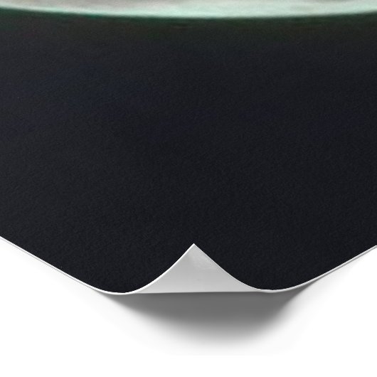 Coyote Howling am Mond Poster (Ecke)