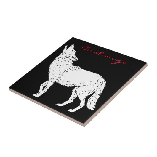 Coyote Howling Thunder_Cove Fliese (Seite)