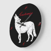 Coyote Howling Thunder_Cove Große Wanduhr (Winkel)
