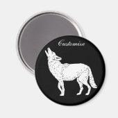 Coyote Howling Thunder_Cove Magnet (Vorderseite/Rückseite)