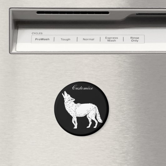 Coyote Howling Thunder_Cove Magnet (In Situ (Geschirrspüler))