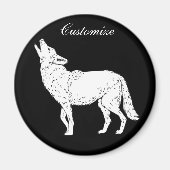 Coyote Howling Thunder_Cove Magnet (Vorne)