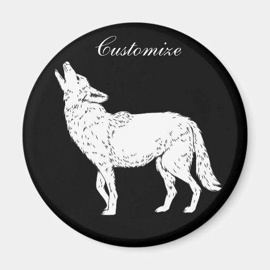 Coyote Howling Thunder_Cove Magnet (Vorne)