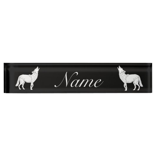 Coyote Howling Thunder_Cove Namensplakette (Vorderseite)