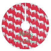 Coyote Howling Thunder_Cove Polyester Weihnachtsbaumdecke (Vorderseite)