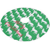 Coyote Howling Thunder_Cove Polyester Weihnachtsbaumdecke (Schrägansicht)