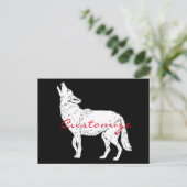 Coyote Howling Thunder_Cove Postkarte (Stehend Vorderseite)
