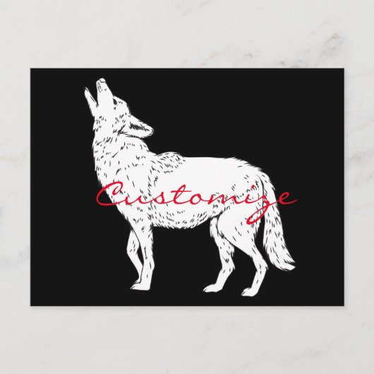 Coyote Howling Thunder_Cove Postkarte (Vorderseite)