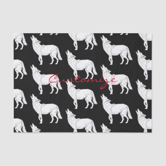 Coyote Howling Thunder_Cove Seidenpapier (Vorderseite)