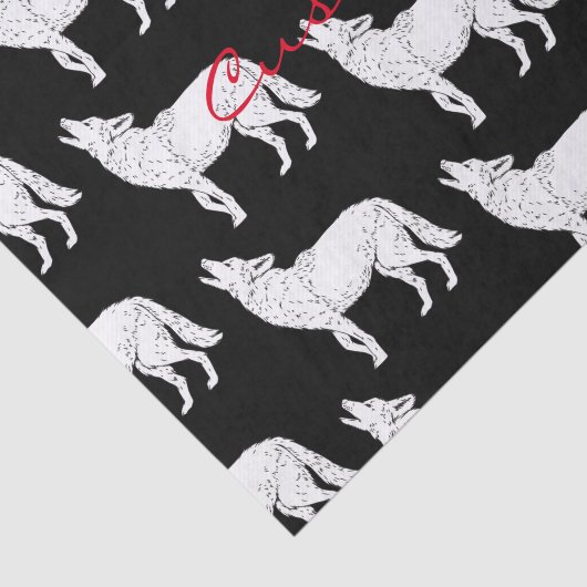 Coyote Howling Thunder_Cove Seidenpapier (Ausschnitt)