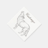 Coyote Howling Thunder_Cove Serviette (Ecke)