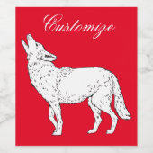 Coyote Howling Thunder_Cove Weinetikett (Einzelnes Label)