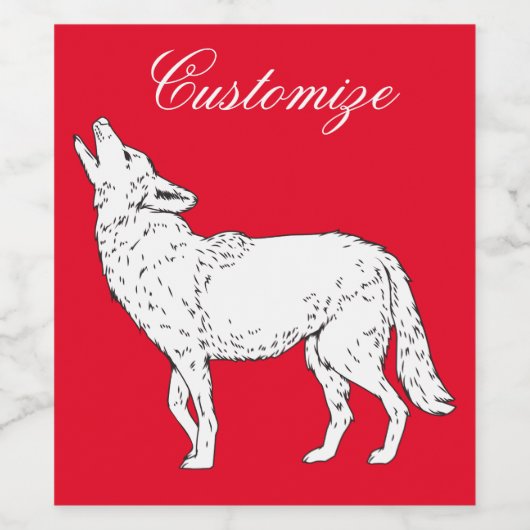 Coyote Howling Thunder_Cove Weinetikett (Einzelnes Label)