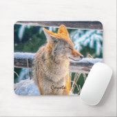 Coyote-Jagd bei Frauen im Schnee #Gift Mousepad (Mit Mouse)