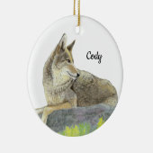 Coyote Keramik Ornament (Rechts)
