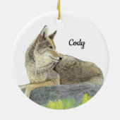 Coyote Keramik Ornament (Hinten)