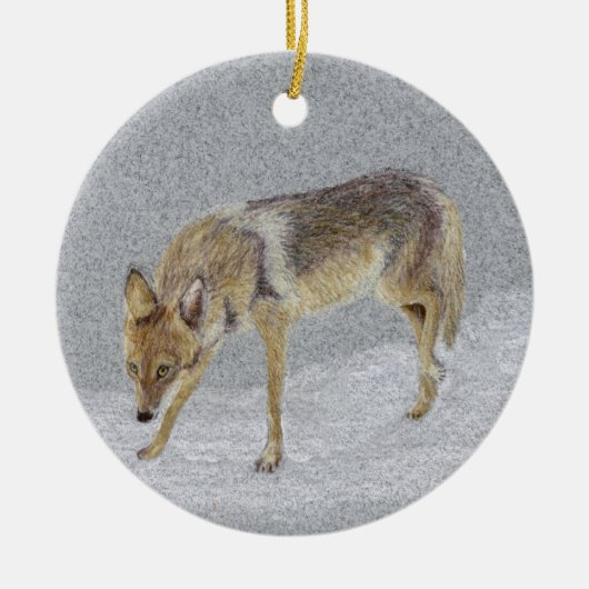 Coyote Keramik Ornament (Vorne)