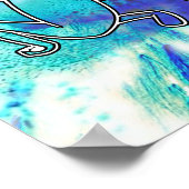 Coyote Leaping über den Blauen Vulkan Poster (Ecke)