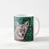 Coyote-Malerei im Hinterhof Kaffeetasse (VorderseiteRechts)