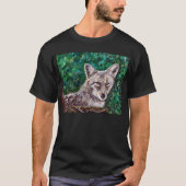 Coyote-Malerei im Hinterhof T-Shirt (Vorderseite)