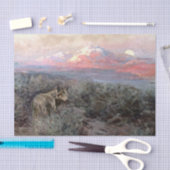 "Coyote Moonrise" von Frank Tenney Johnson Seidenpapier (Handwerk)