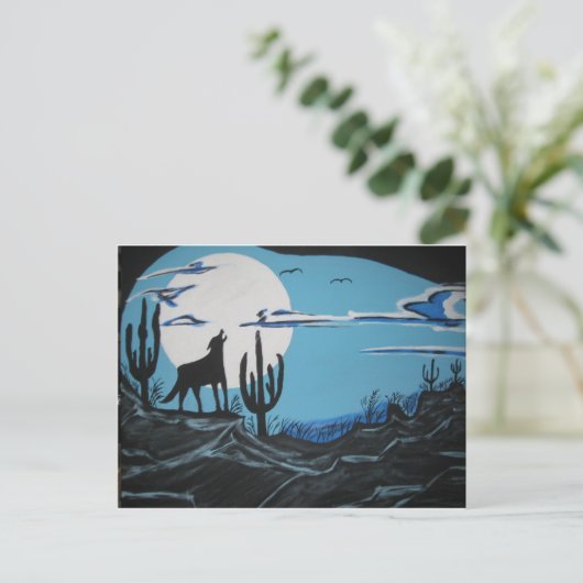 Coyote Postkarte (Stehend Vorderseite)