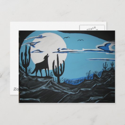 Coyote Postkarte (Vorne/Hinten)