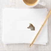 Coyote-Profil Adressaufkleber (Insitu)