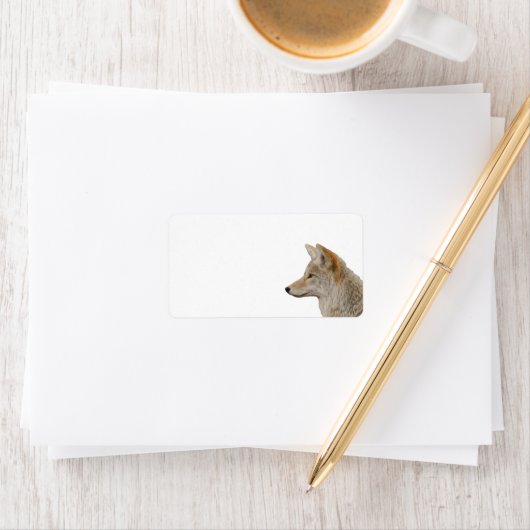 Coyote-Profil Adressaufkleber (Insitu)