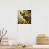 Coyote Pup Wildlife Portrait Poster (Küche)