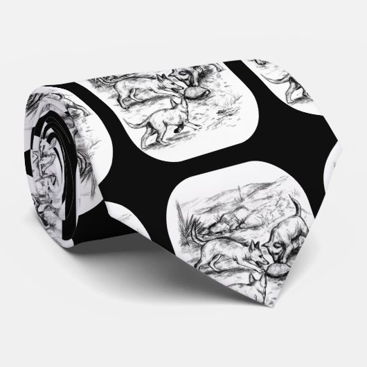 Coyote Pups Krawatte (Gerollt)