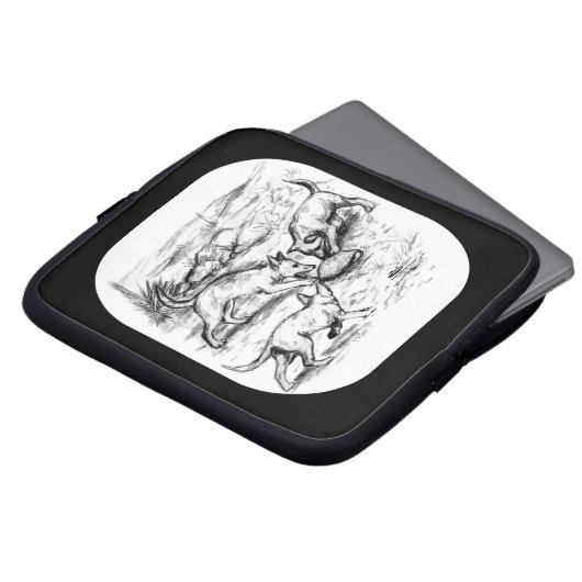 Coyote Pups Laptopschutzhülle (Vorne Oben)