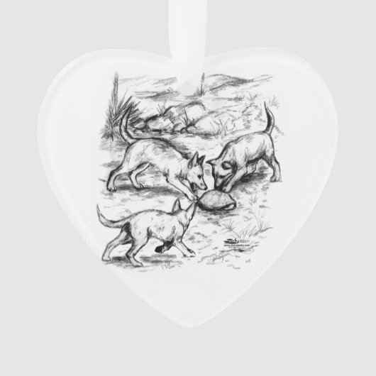 Coyote Pups Ornament (Vorderseite)